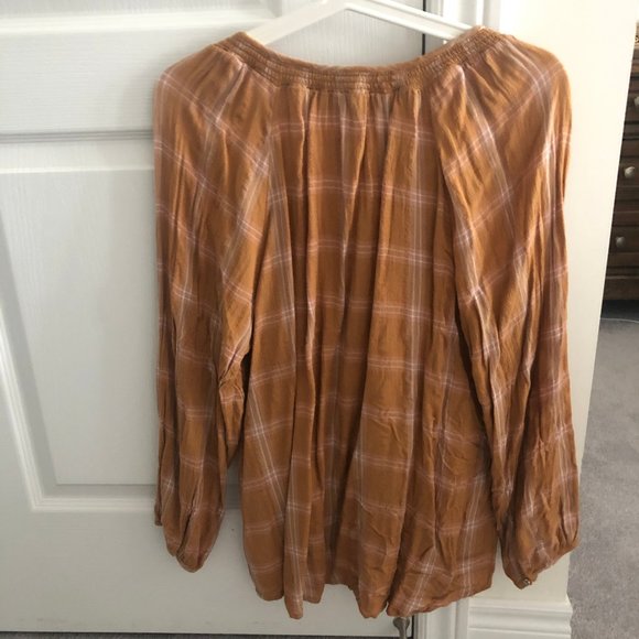 NWOT American Eagle Plaid Blouse - Picture 4 of 4